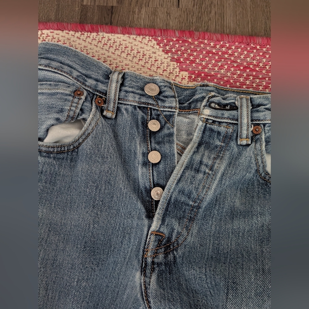 Stylish Blue Button-Fly Jeans